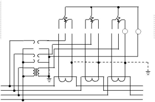 三相四線經(jīng)電壓、電流互感器 接入式電能表接線圖