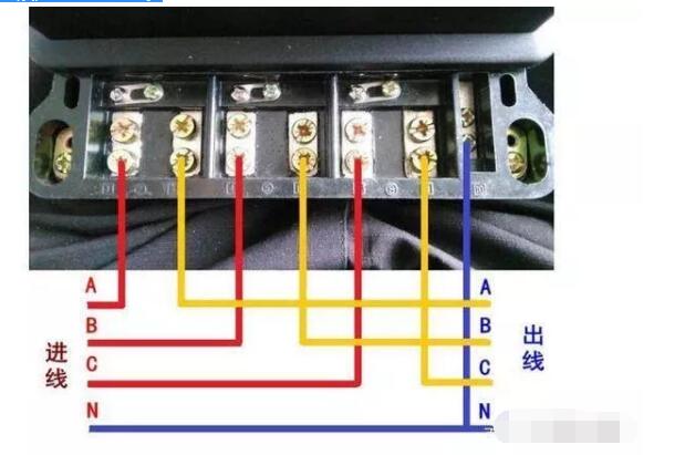 三相電表接線圖6個孔