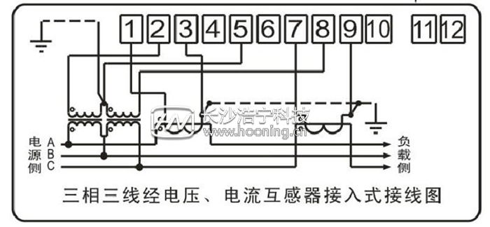 威勝三相預(yù)付費電表接線圖